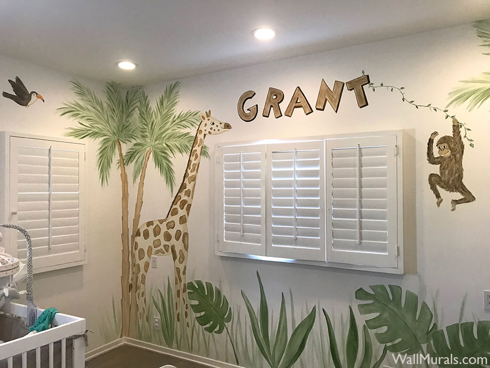 baby room wall mural ideas